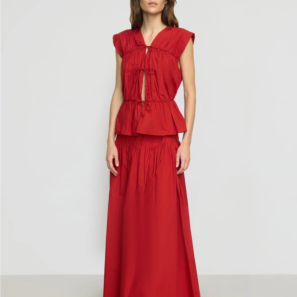 Modern Citizen Red Maxi Skirt